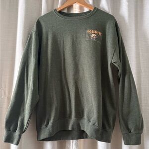 Yosemite Forest Green Men's Crewneck Sweater
